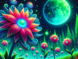 Quebra-cabeça «Night flower»