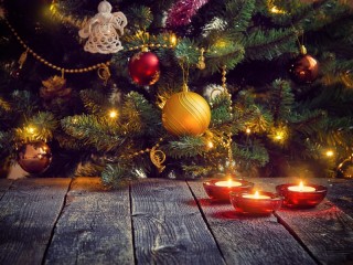 Пазл «Новогодние свечи»