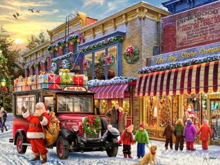Jigsaw Puzzle «New Year's bus»