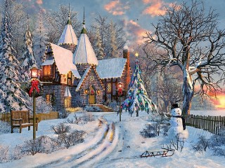 Jigsaw Puzzle «Christmas cottage»