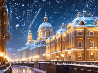 Quebra-cabeça «New Year'Eve in St. Petersburg»