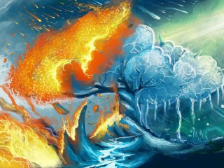 Jigsaw Puzzle «Fire and ice»