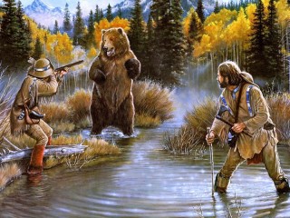 Jigsaw Puzzle «bear hunting»