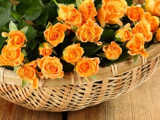 Puzzle «Orange roses»