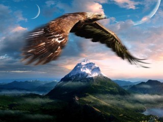 Bulmaca «Eagle over the mountains»