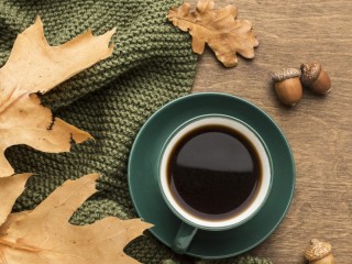 Jigsaw Puzzle «Autumn and coffee»