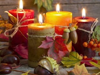 Пазл «Осенние свечи»