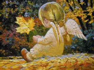 Puzzle «autumn angel»