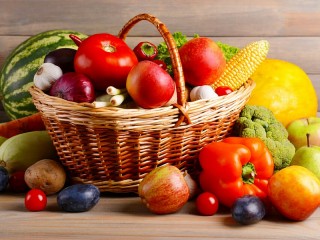 Пазл «Овощи в корзине»