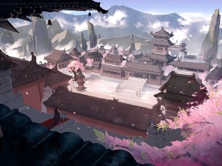 Quebra-cabeça «Pagoda in the mountains»
