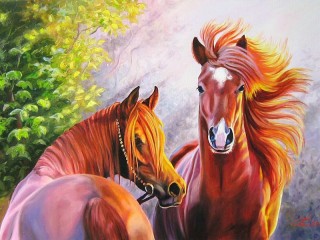 Слагалица «A pair of horses»