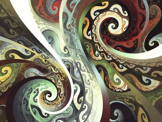 Rompecabezas «Pair of spirals»