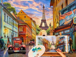 Jigsaw Puzzle «Parisian streets»