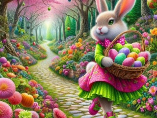 Quebra-cabeça «Easter bunny»