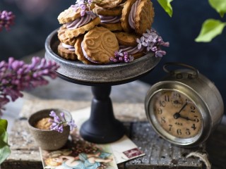 Jigsaw Puzzle «Lilac cookies»