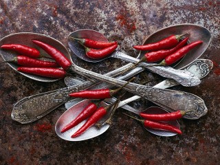 Jigsaw Puzzle «Pepper and spoons»