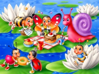 Jigsaw Puzzle «Picnic on the lake»