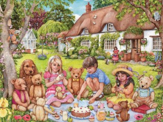 Jigsaw Puzzle «A picnic with friends»