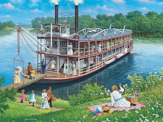 Jigsaw Puzzle «Picnic by the river»