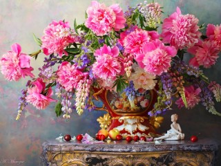 Jigsaw Puzzle «Peonies and lilacs»