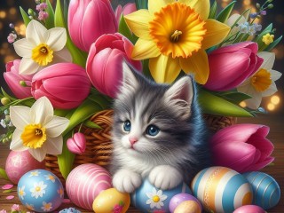 Jigsaw Puzzle «Easter eggs»