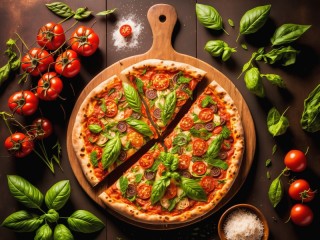 Пазл «Пицца с зеленью»