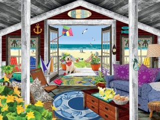 Пазл «Пляжный домик»
