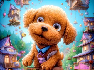 Jigsaw Puzzle «Teddy puppy»