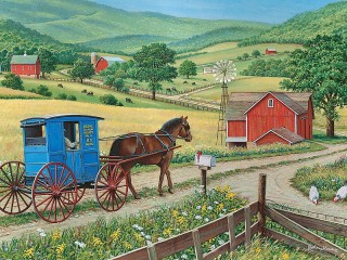 Jigsaw Puzzle «The mail coach»