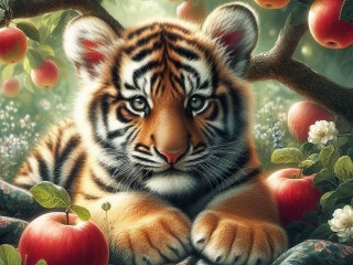 Jigsaw Puzzle «Under the apple tree»