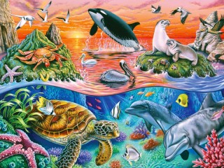 Jigsaw Puzzle «underwater inhabitants»