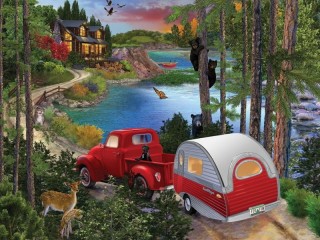 Jigsaw Puzzle «trip to the lake»