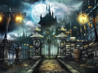 Jigsaw Puzzle «The full moon and the castle»