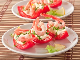 Quebra-cabeça «Tomatoes with shrimps»