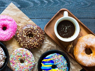 Puzzle «Donuts and a Cup»