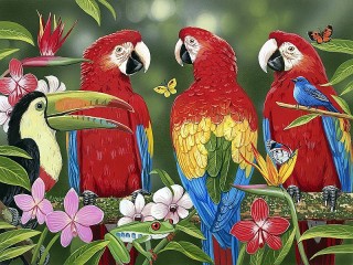 Jigsaw Puzzle «Parrots»