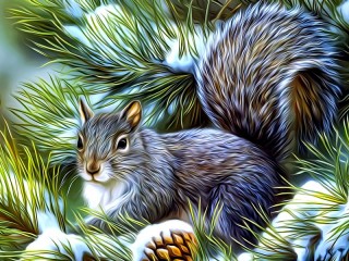 Jigsaw Puzzle «Portrait of a squirrel»