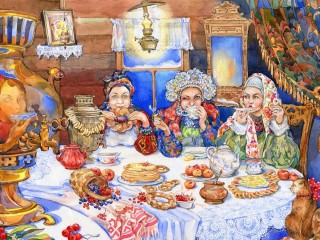 Jigsaw Puzzle «Gatherings for tea»
