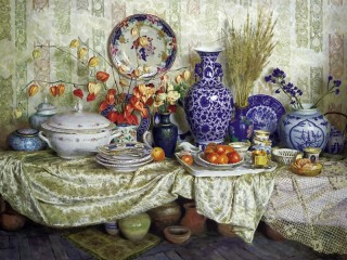 Jigsaw Puzzle «Crockery and vases»