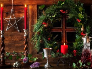 Puzzle «Holiday wreath»