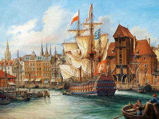 Jigsaw Puzzle «Arrived in the port»