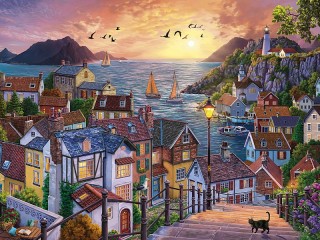 Jigsaw Puzzle «Primorsky town»
