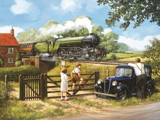 Jigsaw Puzzle «Passing train»