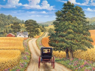 Puzzle «Country road»