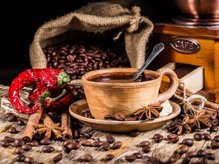 Jigsaw Puzzle «Spicy coffee»
