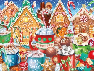 Jigsaw Puzzle «Gingerbread and cocoa»