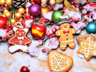 Jigsaw Puzzle «Gingerbread and apples»