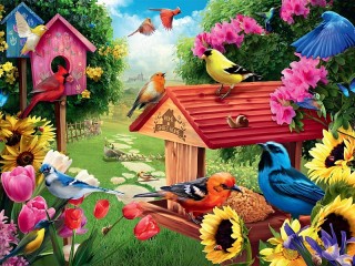 Puzzle «Bird house»