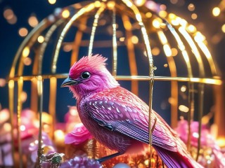 Jigsaw Puzzle «Bird in a cage»