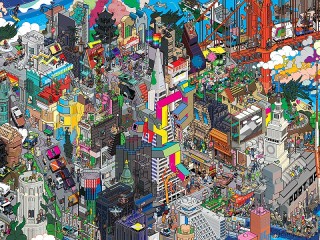 Jigsaw Puzzle «Colorful city»